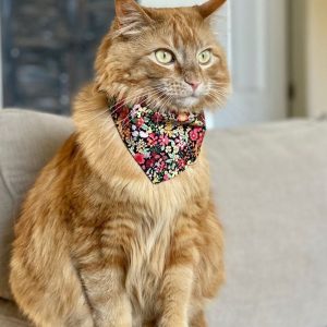 FLORAL BANDANA - Black Floral, M