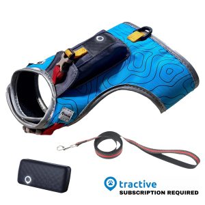 "The Pathfinder" Cat Harness & Tractive Cat GPS & Health Tracker Bundle - Blue Sky, S
